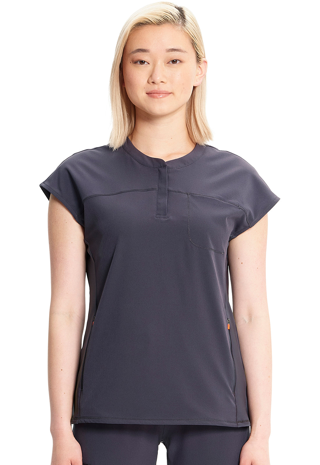 Women's Henley Top - Pewter